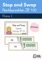 Vorschau - Aufgabenkarten - Stop and Swap Nachbarzahlen ZR100 - Deckblatt