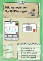 Vorschau - Arbeitsblätter - Mikroskopie von Spaltöffnungen - Deckblatt