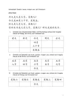 Vorschau - Arbeitsblätter - Gestern, heute, morgen usw auf Chinesisch - Deckblatt