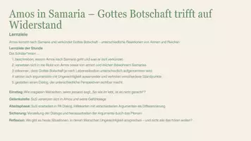 Vorschau - Stundenentwürfe - Amos in Samaria - Prophet der Gerechtigkeit - Seite 1