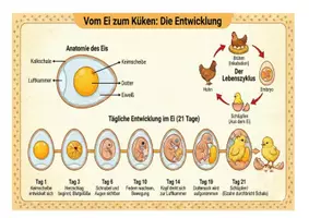Vorschau - Mal- und Bastelvorlagen - Vom Ei zum Küken Entwicklung Lebenszyklus (5-in-1 Set) - Seite 2