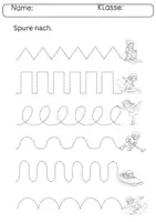 Vorschau - Arbeitsblätter - Graphomotorik / Olympische Winterspiele / Schwungübung / GS / KITA - Seite 1
