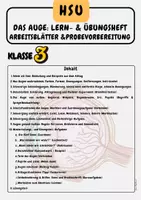Vorschau - Arbeitsblätter - Materialpaket - Lernheft, Übungsheft & Probevorbereitung (HSU) mit Lösungen Klasse 3 - Seite 1