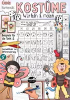 Vorschau - Arbeitsblätter - Würfle & male: Lustige Karnevals- und Faschingskostüme / Kostüme Karneval - Deckblatt