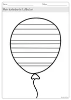Vorschau - Mal- und Bastelvorlagen - Würfel-Kunstprojekt Luftballon - Fasching, Karneval,Vertretungsstunde - Seite 1