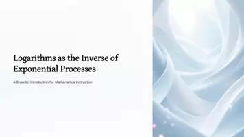Vorschau - Präsentationen/Tafelbilder - Logarithms as the Inverse of Exponential Processes | Bilingualer Mathe-Unterricht | Presentation - Deckblatt