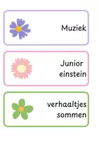 Voorbeeld - Dagritmekaarten bloemen - Pagina 1