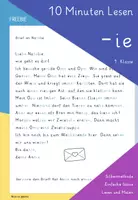 Vorschau - Arbeitsblätter - 10 Minuten Lesen: -ie - Brief (1. Klasse) Niko - Deckblatt