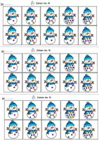 Vorschau - Arbeitsblätter - Materialpaket Rechnen und kleben Winter Mathe 1.Klasse ZR 10, ZR 20 - Seite 3