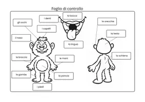 anteprima - Esercizi - Le parti del corpo del mostro: scrivi - Pagina di copertina