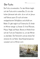 Vorschau - Arbeitsblätter - Lesetexte Tiere im Winter - Seite 3