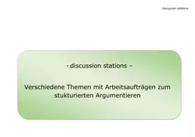 Vorschau - Unterrichtsreihen - Discussion stations - Seite 1