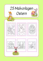Vorschau - Mal- und Bastelvorlagen - 25 Malvorlagen Ostern - Deckblatt