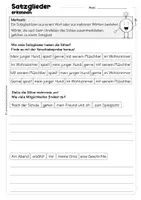 Vorschau - Arbeitsblätter - Satzglieder – Subjekt & Prädikat | Arbeitsblätter, Übungen & Lernzielkontrolle mit Lösungen - Seite 3