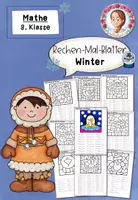 Vorschau - Arbeitsblätter - Rechenmalblätter Winter | ZR 1000 | Klasse 3 - Deckblatt