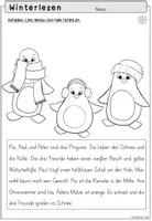Vorschau - Arbeitsblätter - Lesemalblätter Winterfreude Klasse 2 bis 3 Deutsch - Seite 3