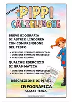 anteprima - Esercizi - PIPPI CALZELUNGHE E LINDGREN ASTRID - Pagina di copertina