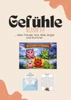 Vorschau - Unterrichtsreihen - Gefühle (Klasse 1-2), Einheit mit 4 (bis 6) Unterrichtsstunden - Seite 1