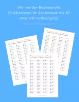Vorschau - Arbeitsblätter - Tägliche Übungen - Subtraktion im ZR 20 (ohne ZÜ) - Deckblatt