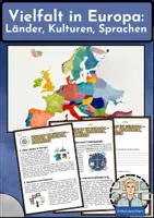 Vorschau - Arbeitsblätter - EUROPA: Vielfalt in Europa - Länder, Kulturen, Sprachen - Deckblatt