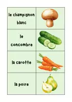 Vorschau - Spiele - Spiel "Merk es dir" fruits et légumes zu Disdonc 5 Unité 4 - Seite 2