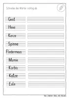 Vorschau - Mal- und Bastelvorlagen - Halloween Komplettpaket 4-fach-differenziert + Plakat + Englisch - Seite 2