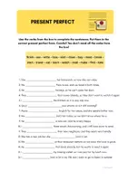 Vorschau - Arbeitsblätter - Present Perfect: Exercise (A2/B1) - Deckblatt