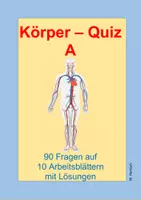 Vorschau - Arbeitsblätter - Körper-Quiz A - Deckblatt