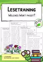 Vorschau - Arbeitsblätter - Sinnerfassendes Lesen – „Welches Wort passt?“ | Klasse 2–3 - Deckblatt