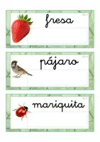 Vista previa - Tarjetas / Manipulativos - Lecto-escritura minúscula ligada (primavera) - página 2