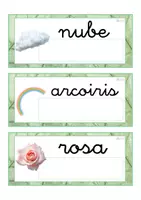 Vista previa - Tarjetas / Manipulativos - Lecto-escritura minúscula ligada (primavera) - página 3