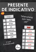 Vorschau - Präsentationen/Tafelbilder - Presente de indicativo - Verbkarten ser (Tafelmaterial) - Deckblatt