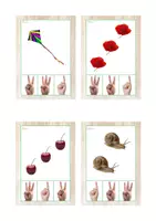 Vista previa - Tarjetas / Manipulativos - Asociación de cantidades 1-3 (primavera) - Portada