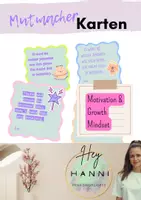 Vorschau - Mal- und Bastelvorlagen - Mutmachkarten - Motivation & Growth Mindset (besonders / amazing) Mutmacher - Deckblatt