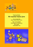 Vorschau - Arbeitsblätter - Wir machen heute Lärm - Fastnachtslied - RJ Gross - Deckblatt