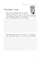 Vorschau - Arbeitsblätter - Textaufgaben Längen ab Klasse 4 mit Lösungen - Deckblatt