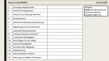Vorschau - Unterrichtsreihen - Komm in die Gruppe!- Der Einstieg in eine Sekte - Seite 3