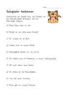 Vorschau - Arbeitsblätter - 3 x AB Satzglieder bestimmen: Subjekt, Prädikat, Dativ- und Akkusativobjekt mit Lösungen - Deckblatt