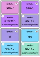 Vorschau - Spiele - Ich habe Wer hat? Multiplikation/ Division von Termen - Seite 2