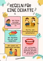 Vorschau - Poster - Poster: Regeln für eine Debatte / Diskussion - Deckblatt