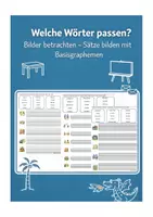 Vorschau - Arbeitsblätter - B/b - Wörter - Sätze bilden mit Basisgraphemen - Deckblatt