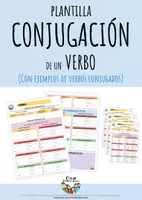 Vista previa - Hojas de trabajo - VERBO (Plantilla + Conjugaciones) - Portada