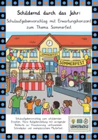 Vorschau - Arbeitsblätter - Schildernd durch das Jahr: Klausurvorschlag zum Thema Sommerfest - Deckblatt