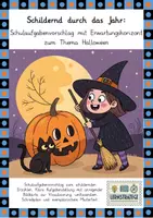 Vorschau - Arbeitsblätter - Schildernd durch das Jahr: Klausurvorschlag zum Thema Halloween - Deckblatt
