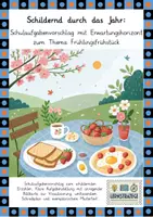 Vorschau - Arbeitsblätter - Schildernd durch das Jahr: Klausurvorschlag zum Thema Frühlingsfrühstück - Deckblatt