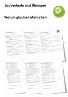 Vorschau - Arbeitsblätter - Warum glauben Menschen - Deckblatt