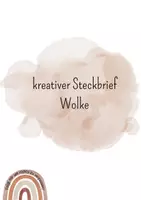 Vorschau - Mal- und Bastelvorlagen - kreativer Steckbrief: Wolke - Deckblatt