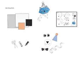 Vorschau - Mal- und Bastelvorlagen - Origami Partytiere als Klassendeko – falten und gestalten - Seite 3