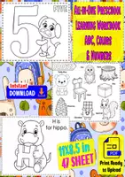Aperçu - Matériel pour travaux manuels / dessin - All-in-One Preschool Learning Workbook: ABC, Colors & Numbers - Page de couverture