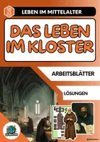 Vorschau - Arbeitsblätter - Das Leben im Kloster (Mittelalter) + Interactive - Deckblatt